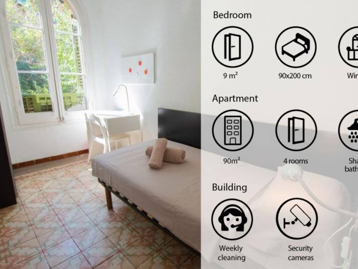 Beautiful shared apartment with single rooms bright and spacios - My Space Barcelona Apartments